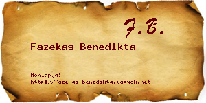 Fazekas Benedikta névjegykártya